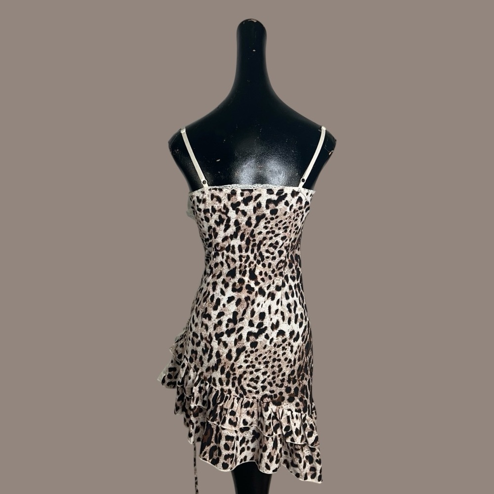 NWT E&I The Label Leopard Print Spaghetti Strap Dress - Picture 4 of 15